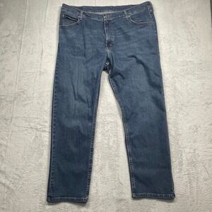 Wrangler Jeans Mens 40x30 Blue Premium Quality Straight Leg Stretch